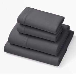 NIB Purple SoftStretch Sheets, Full Size, Rayon Blend, Stormy Grey